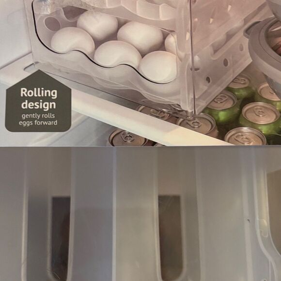 Egg Storage Bin with Rolling Design Holds 36 Eggs - Picture 4 of 7